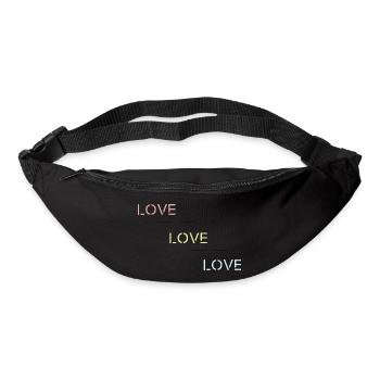 LOVE LOVE LOVE - Gürteltasche - Schwarz - Vorne