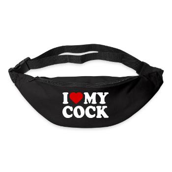 I love my cock - Sac banane - noir - Devant