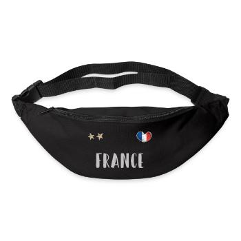 Maillot de football France Drapeau français - Sac banane - noir - Devant