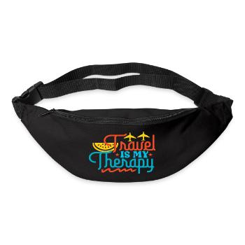 Le voyage est ma thérapie - Sac banane - noir - Devant