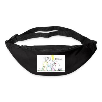 Fütter deine Träume - Gürteltasche - Schwarz - Vorne