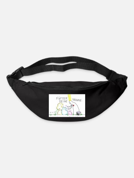 Fütter deine Träume - Gürteltasche - Schwarz