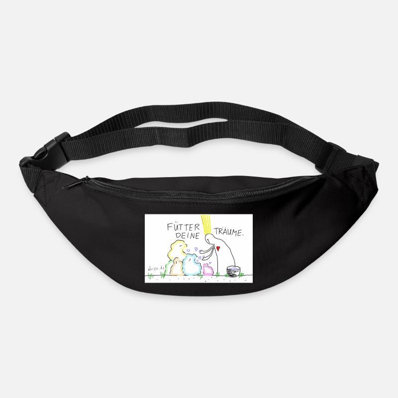 Fütter deine Träume - Gürteltasche - Schwarz