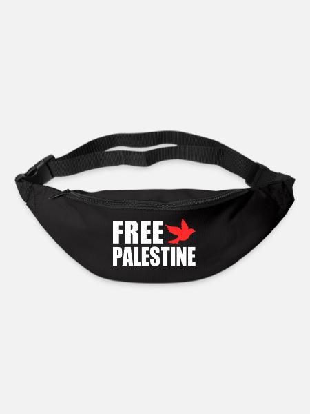 Free palestine - Sac banane - noir