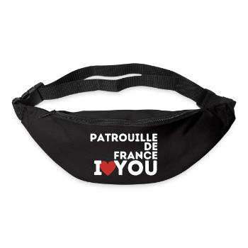 Patrouille de France i love you - Sac banane - noir - Devant