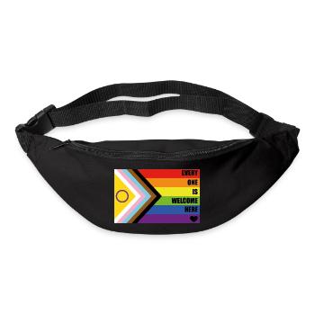 Inclusive Pride everybody is welcome here - Bum bag - black - Front