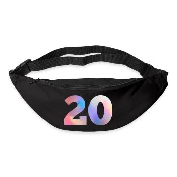 Numéro 20 coloré - Sac banane - noir - Devant