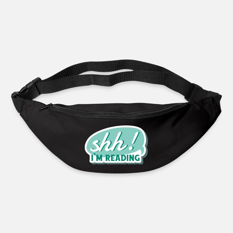 Shh! I'm Reading - Ruhe, ich lese - Buch, Bücher - Gürteltasche - Schwarz