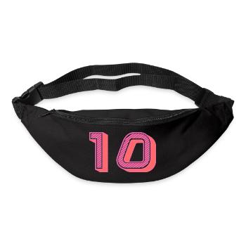 10. 10 ANS. 10e ANNIVERSAIRE. ANNIVERSAIRE 10 ANS. - Sac banane - noir - Devant
