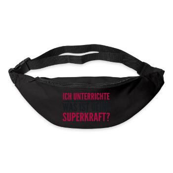 Ich unterrichte – was ist deine Superkraft? - Gürteltasche - Schwarz - Vorne