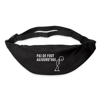 Pas De Foot Aujourd'hui Cadeau Football pour Foot - Sac banane - noir - Devant