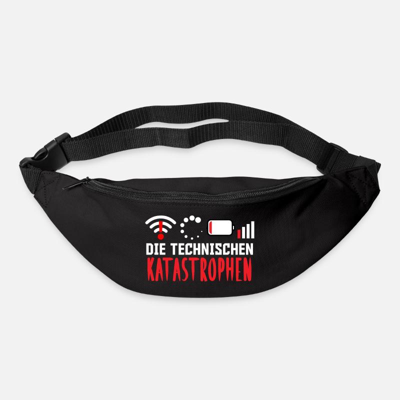 Nerd Computer THE TECHNICAL CATASTROPHES FUNNY - Bum bag - black
