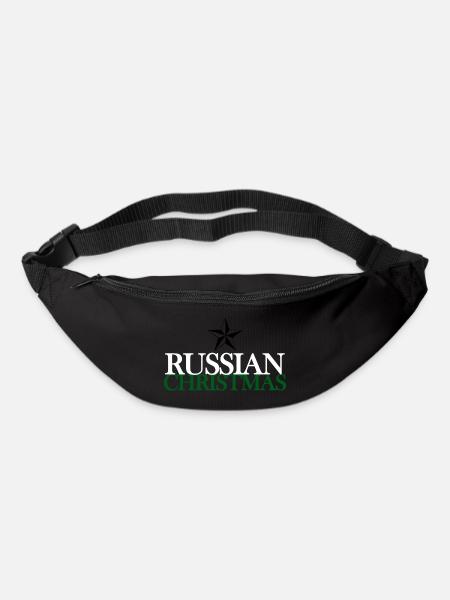 Russische Weihnacht Schriftzug - Gürteltasche - Schwarz