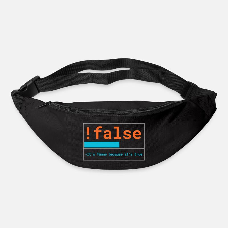 Programmierer Logik: It's funny because it's true - Gürteltasche - Schwarz