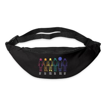 Diversité de genre queer Fierté gay LGBT - Sac banane - noir - Devant