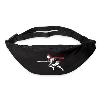 Spartan Sprint Silhouette Maskottchen Spartan Run - Gürteltasche - Schwarz - Vorne