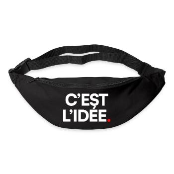 C’EST L’IDÉE | Expression humour minimaliste - Sac banane - noir - Devant