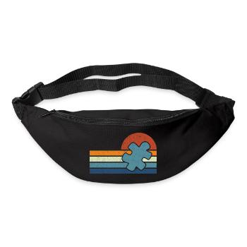 Autisme Vintage Coucher de Soleil - Sac banane - noir - Devant