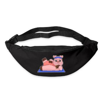 Gymnastique de fitness Yoga des cochons - Sac banane - noir - Devant