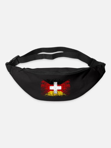 Deutschland Schweiz 001 - Gürteltasche - Schwarz