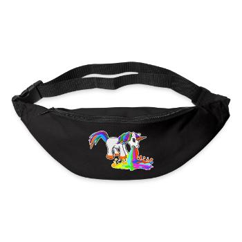 Kotzendes Einhorn - Gürteltasche - Schwarz - Vorne