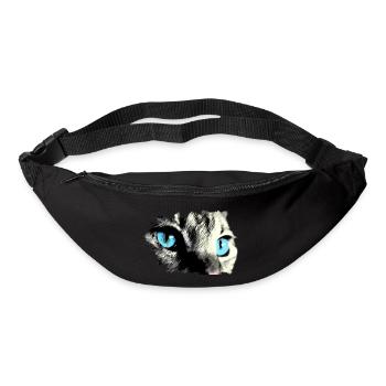 Cat with blue eyes! beautiful gift idea - Bum bag - black - Front