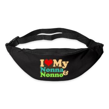 i love my nonna and nonno - Bum bag - black - Front