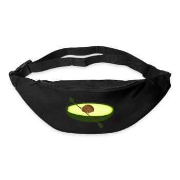 Avocado als Paddler - Gürteltasche - Schwarz - Vorne