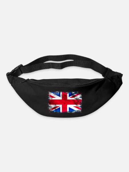Background with the flag of the United Kingdom - Bum bag - black