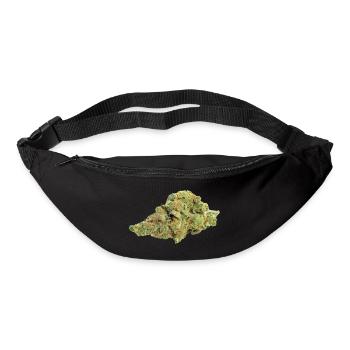 Single Cannabis / Weed Bud / Blüte - Gürteltasche - Schwarz - Vorne