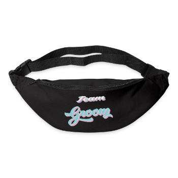 Team du marié team groom - Sac banane - noir - Devant