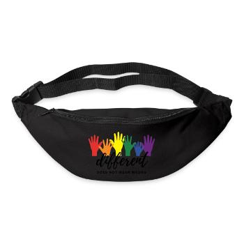LGBTQ - Different does not mean wrong Shirt - Gürteltasche - Schwarz - Vorne