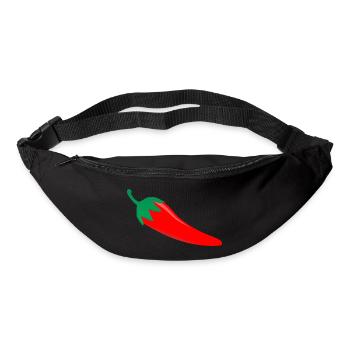 Lustiges Hot Chilli T-Shirt - Gürteltasche - Schwarz - Vorne