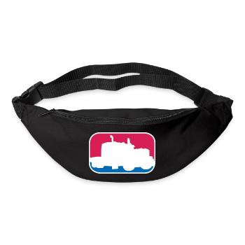 LKW Truck Lastkraftwagen Brummi lustiges Geschenk - Gürteltasche - Schwarz - Vorne