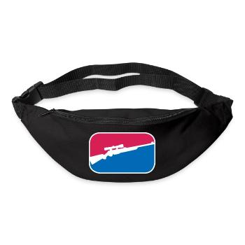 Jäger Gewehr Büchse Jagd cooles lustiges Geschenk - Gürteltasche - Schwarz - Vorne