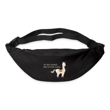 Lama Einhorn mit coolem Spruch - Gürteltasche - Schwarz - Vorne