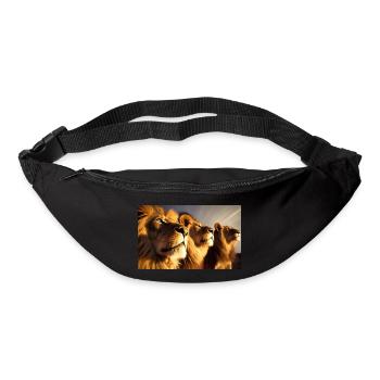 3 lions in the savannah - wilderness & pure nature - Bum bag - black - Front