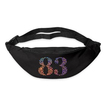 83e anniversaire léopard - Sac banane - noir - Devant