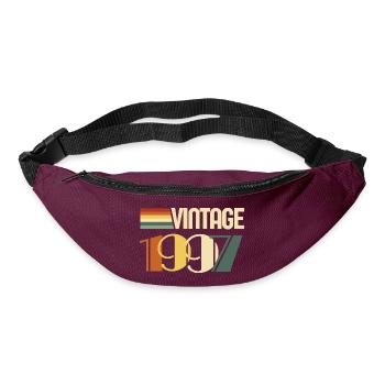 Jahrgang 1997 - 1997 Jubiläumsgeschenk - Gürteltasche - Burgunderrot - Vorne