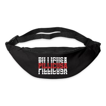 T-Shirt Pillicusa T-Shirt Gift Stacked Text - Bum bag - black - Front