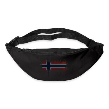 Norwegen Norwegen Flagge Skandinavien Norden Tor Viking - Gürteltasche - Schwarz - Vorne