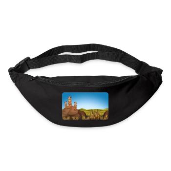 Meerkat Family | Customisable - Bum bag - black - Front