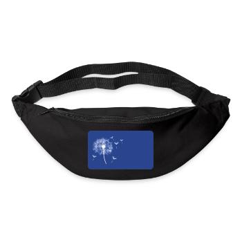 Dandelion blue - customizable - Bum bag - black - Front