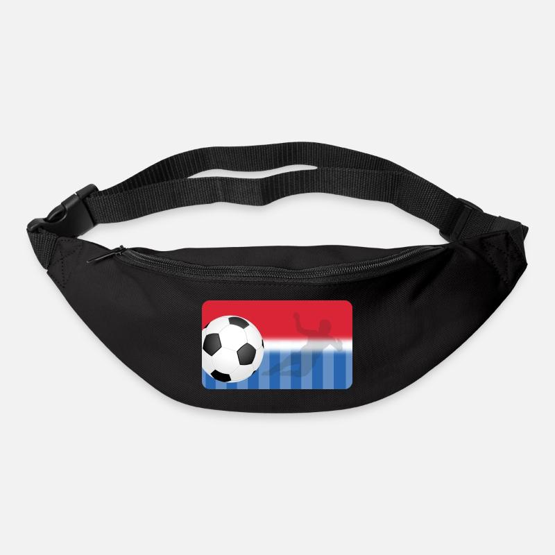 Soccer Ball - Red Blue | personalizable - Bum bag - black