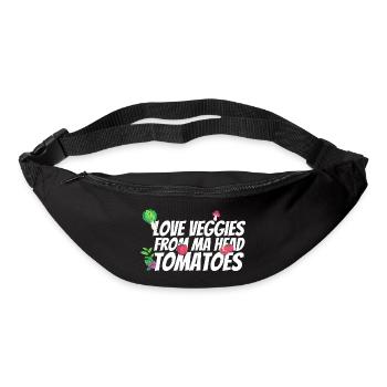 Love vegetables from head to tomato - Bum bag - black - Front
