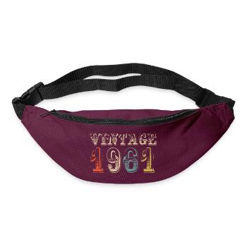 Jahrgang 1961 - 63. Geburtstag - 63 Jahre alt - Gürteltasche - Burgunderrot - Vorne
