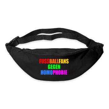 fußballfans gegen homophobie - Gürteltasche - Schwarz - Vorne