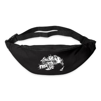 Motorrad Berge Dolomiten frei Freiheit Biker Logo - Gürteltasche - Schwarz - Vorne