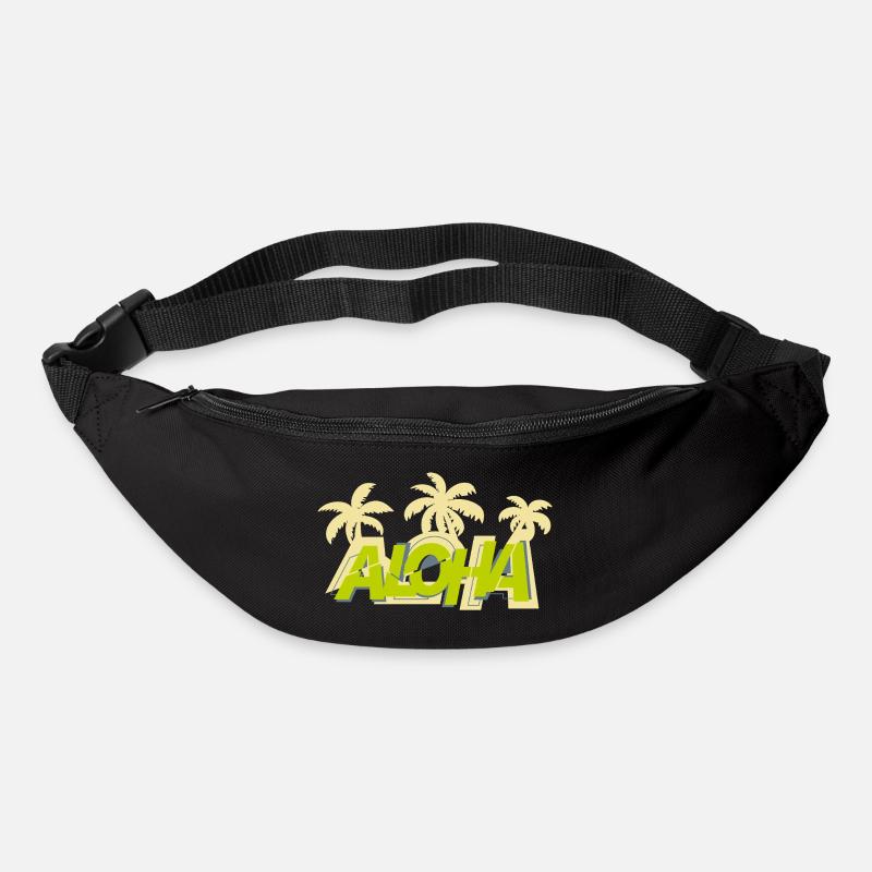 Aloha & Palmen - Gürteltasche - Schwarz