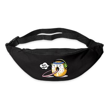 Beignet kawaii avec cerceau de fitness - Sac banane - noir - Devant